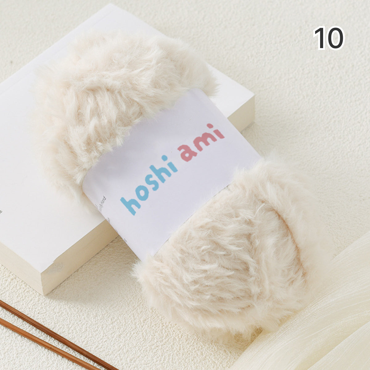 極太フェイクファーヤーン100g大玉｜もこもこ エコファー｜星ポンチョ　マフラー・バッグ・ラグ作りに