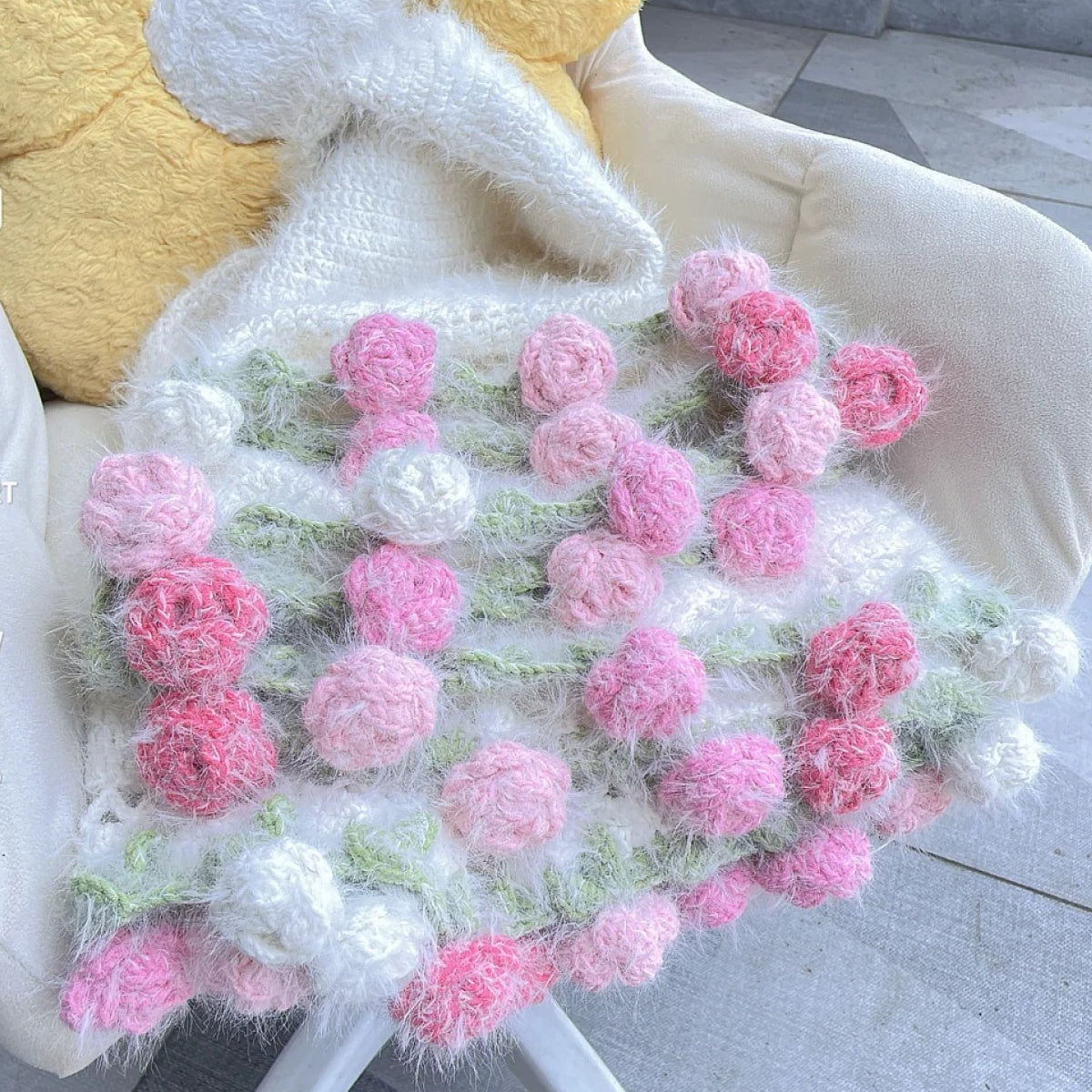 【手編みキット】夢幻のミックスカラーブーケ｜花束ブランケット｜ほしあみ限定｜全5色 ｜レシピ無料公開中！