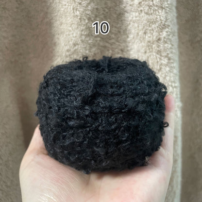 Teddy Loop Yarn（テディループヤーン）50g｜くるくるループのブークレヤーン｜ウール混｜もこもこファンシーヤーン｜韓国風ツイード調｜あみぐるみ・引き揃え糸に｜全17色