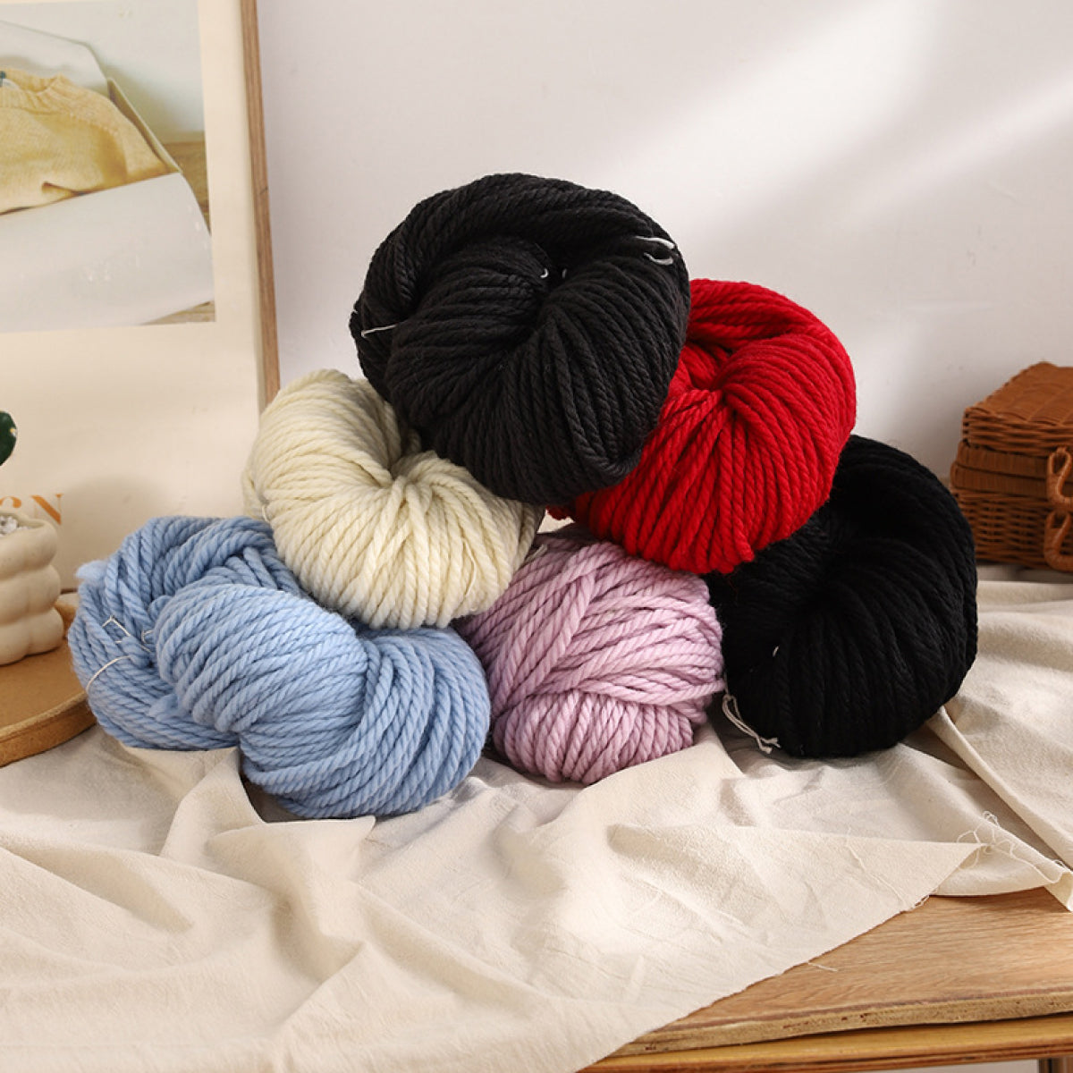 【ウール100%】Makiba Wool（まきばウール）250g｜超極太｜ざくざく編める秋冬毛糸｜マフラー・帽子・ベスト・セーターに｜全6色