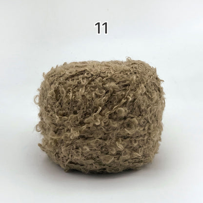 Teddy Loop Yarn（テディループヤーン）50g｜くるくるループのブークレヤーン｜ウール混｜もこもこファンシーヤーン｜韓国風ツイード調｜あみぐるみ・引き揃え糸に｜全17色