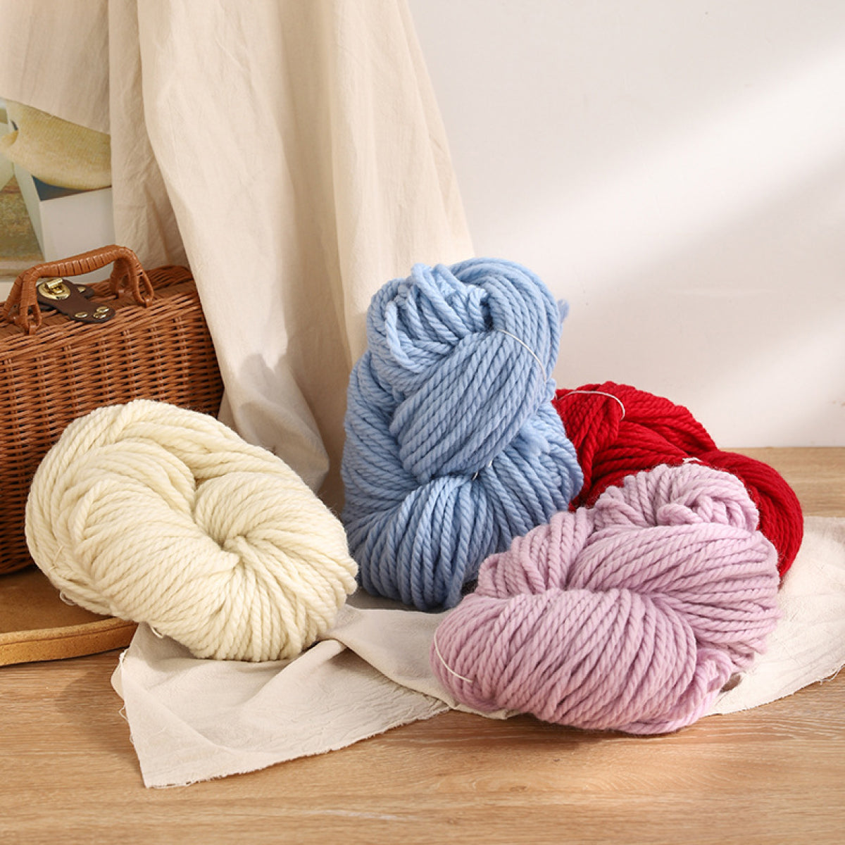 【ウール100%】Makiba Wool（まきばウール）250g｜超極太｜ざくざく編める秋冬毛糸｜マフラー・帽子・ベスト・セーターに｜全6色
