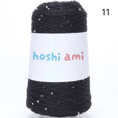 【綿100％】Dazzle Yarnダズルヤーン 50g｜ビーズとスパンコール付き｜春夏向け サマーヤーン 5本撚り｜ウェア、ショール、小物用