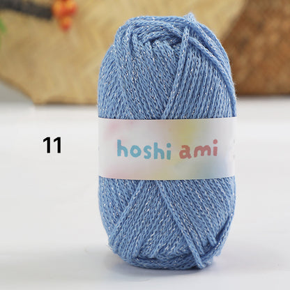 Starlight Lame Cotton（スターライト・ラメコットン）50g｜ふんわりコットン×きらめく銀糸｜バッグ・帽子・韓国風小物に｜高見えデザイン｜全29色