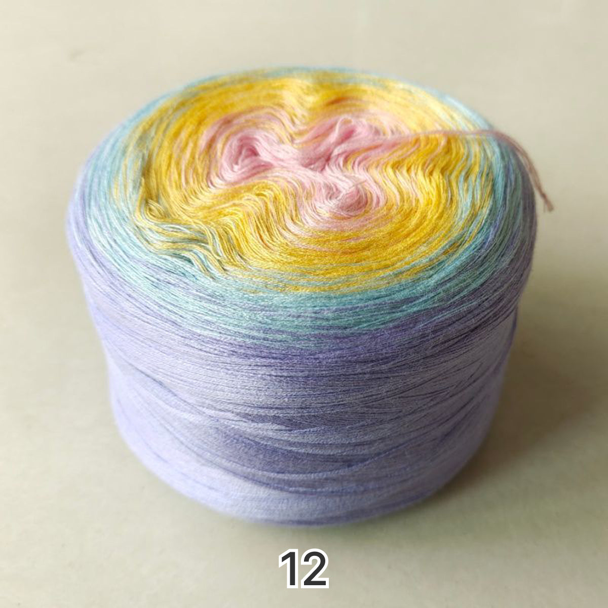 【シルケット加工・綿100%】Joyful Cake Yarn（ジョイフルケーキヤーン）300g｜ロングピッチ段染め・韓国風｜夏用ウェア・ショール・ブランケットに最適｜全36色｜電子版 ショール編みレシピ プレゼント！