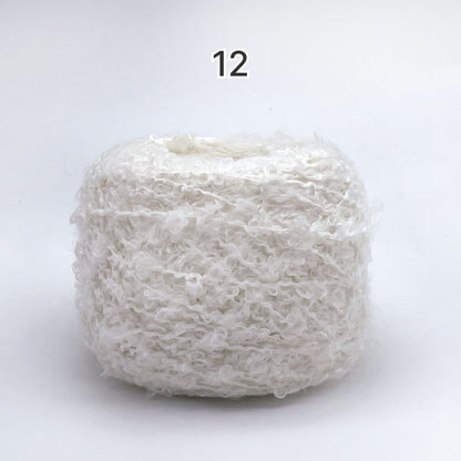 Teddy Loop Yarn（テディループヤーン）50g｜くるくるループのブークレヤーン｜ウール混｜もこもこファンシーヤーン｜韓国風ツイード調｜あみぐるみ・引き揃え糸に｜全17色