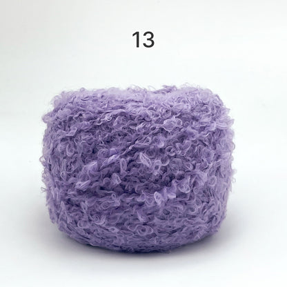 Teddy Loop Yarn（テディループヤーン）50g｜くるくるループのブークレヤーン｜ウール混｜もこもこファンシーヤーン｜韓国風ツイード調｜あみぐるみ・引き揃え糸に｜全17色