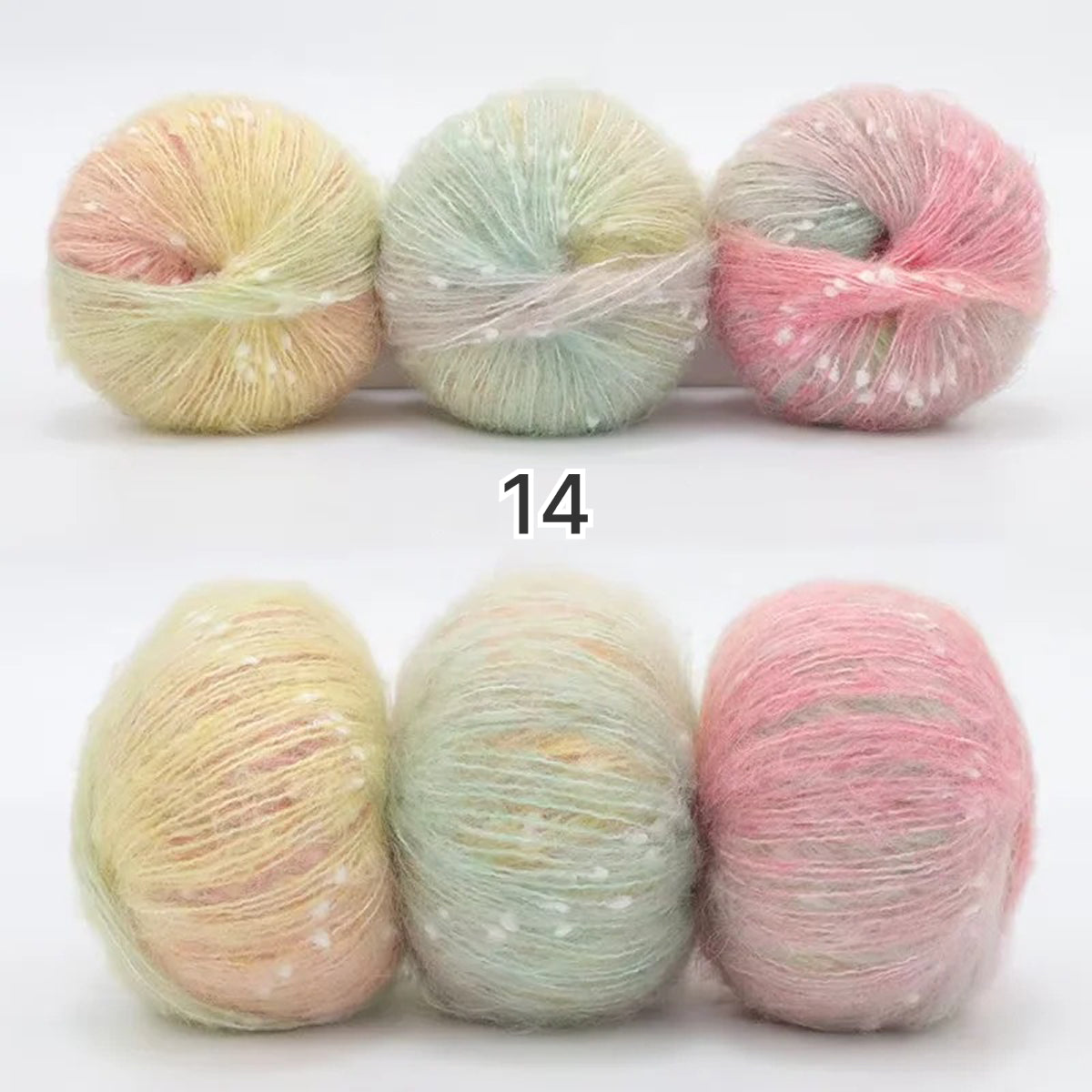 Milky Way Mohair（ミルキーウェイ・モヘア）50g｜美しい段染め｜ふわふわのウール・モヘア混｜マフラー作りに｜全18色