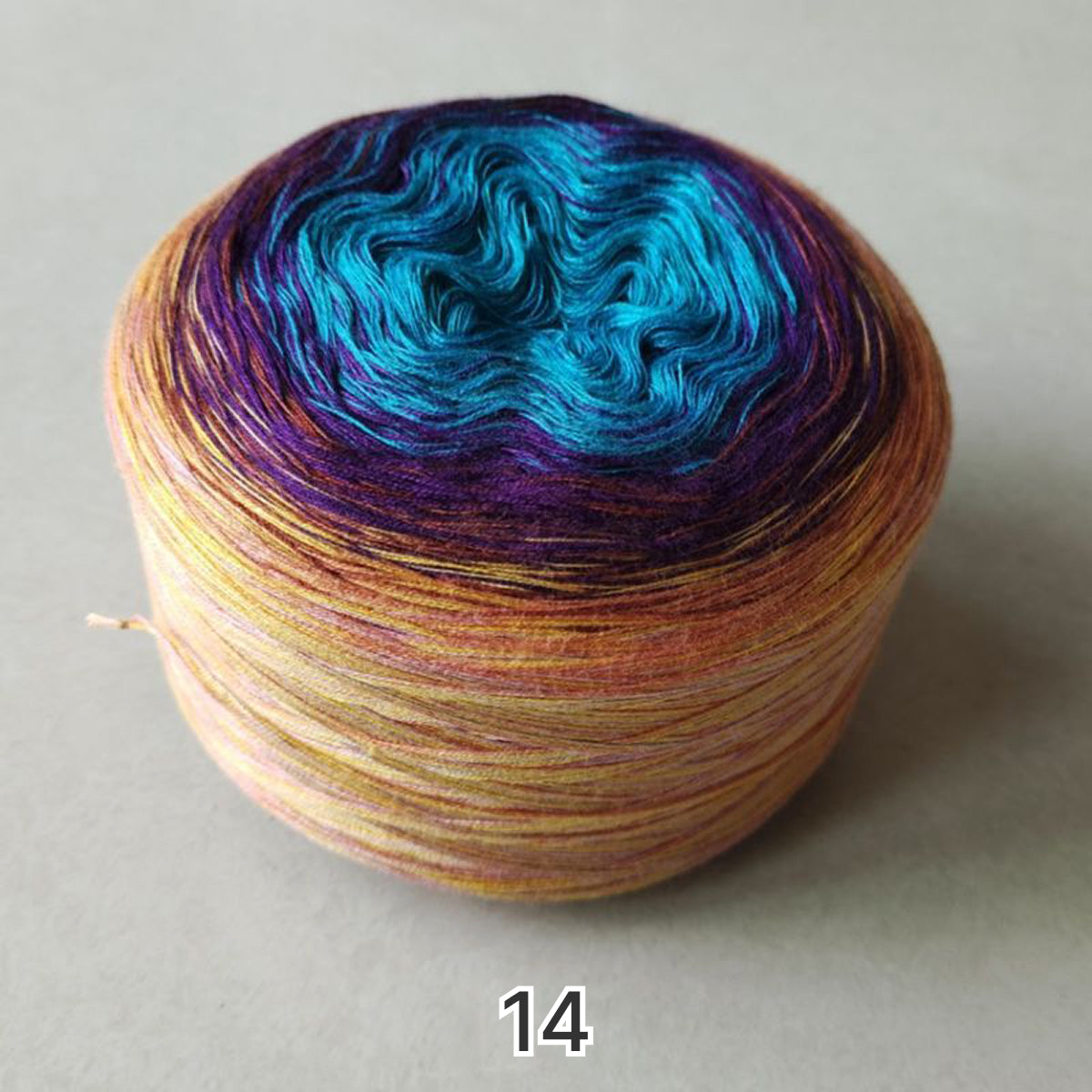 【シルケット加工・綿100%】Joyful Cake Yarn（ジョイフルケーキヤーン）300g｜ロングピッチ段染め・韓国風｜夏用ウェア・ショール・ブランケットに最適｜全36色｜電子版 ショール編みレシピ プレゼント！