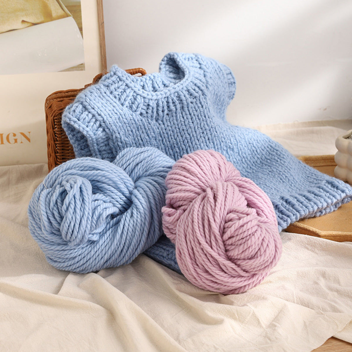 【ウール100%】Makiba Wool（まきばウール）250g｜超極太｜ざくざく編める秋冬毛糸｜マフラー・帽子・ベスト・セーターに｜全6色