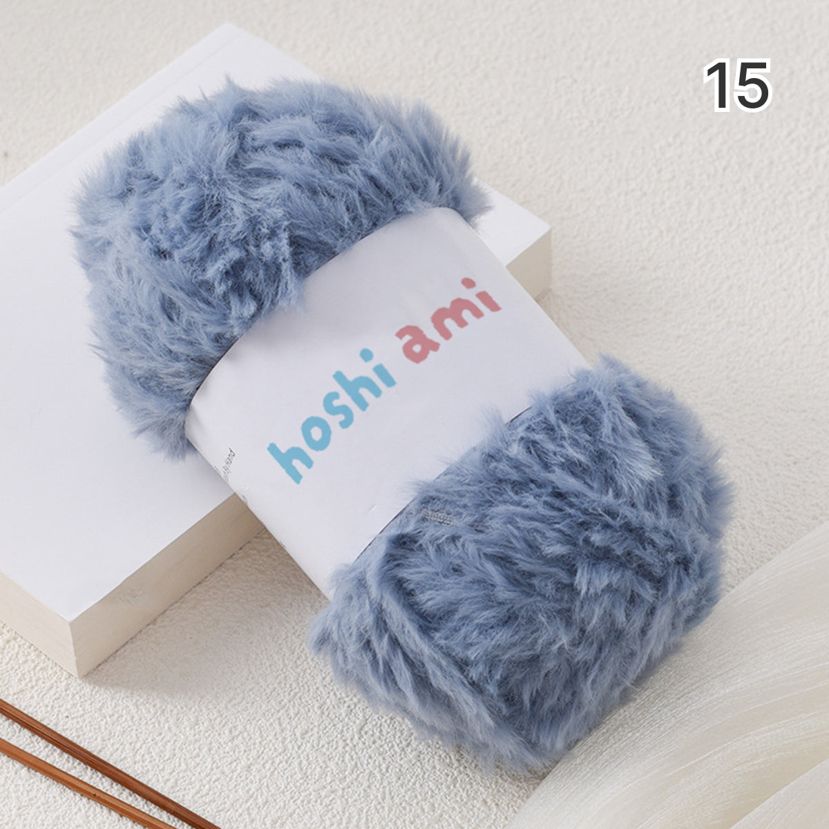 極太フェイクファーヤーン100g大玉｜もこもこ エコファー｜星ポンチョ　マフラー・バッグ・ラグ作りに