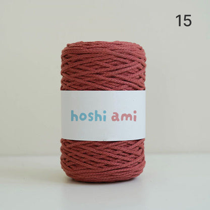 【手編みキット】綿100％ 立体編みが映えるマルシェバッグ｜かごバッグ風・全29色｜バッグスカーフ付き｜編み方動画付き