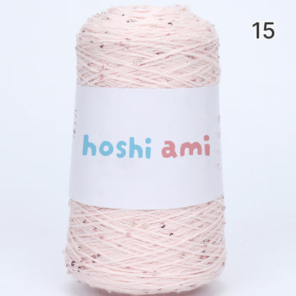 【綿100％】Dazzle Yarnダズルヤーン 50g｜ビーズとスパンコール付き｜春夏向け サマーヤーン 5本撚り｜ウェア、ショール、小物用