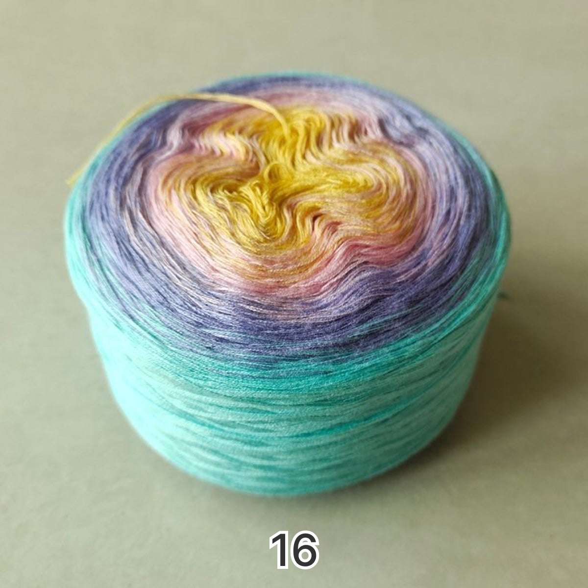 【シルケット加工・綿100%】Joyful Cake Yarn（ジョイフルケーキヤーン）300g｜ロングピッチ段染め・韓国風｜夏用ウェア・ショール・ブランケットに最適｜全36色｜電子版 ショール編みレシピ プレゼント！