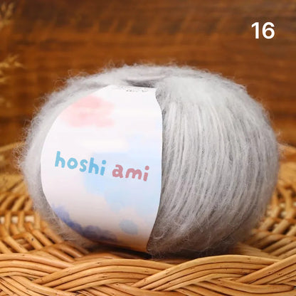 雲シリーズ　雲のように美しい段染め シルクモヘア 50g 防縮ウール配合