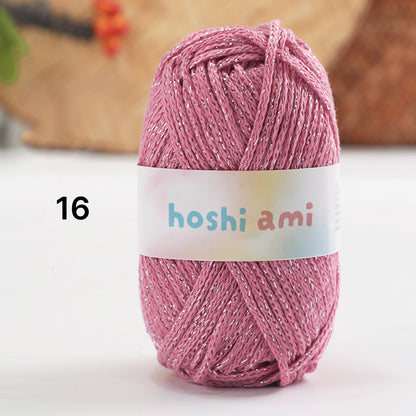 Starlight Lame Cotton（スターライト・ラメコットン）50g｜ふんわりコットン×きらめく銀糸｜バッグ・帽子・韓国風小物に｜高見えデザイン｜全29色