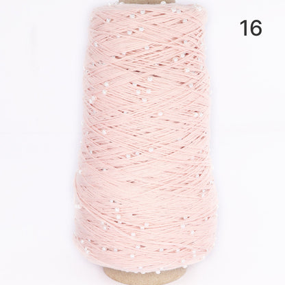 Pearl Cotton（パールコットン）350g｜真珠のような輝き｜パールビーズ入りシルケットコットン｜上品な艶と涼やかなサマーヤーン｜韓国トレンドのバレエコア風｜全75色