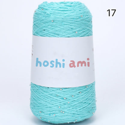 【綿100％】Dazzle Yarnダズルヤーン 50g｜ビーズとスパンコール付き｜春夏向け サマーヤーン 5本撚り｜ウェア、ショール、小物用