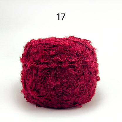 Teddy Loop Yarn（テディループヤーン）50g｜くるくるループのブークレヤーン｜ウール混｜もこもこファンシーヤーン｜韓国風ツイード調｜あみぐるみ・引き揃え糸に｜全17色