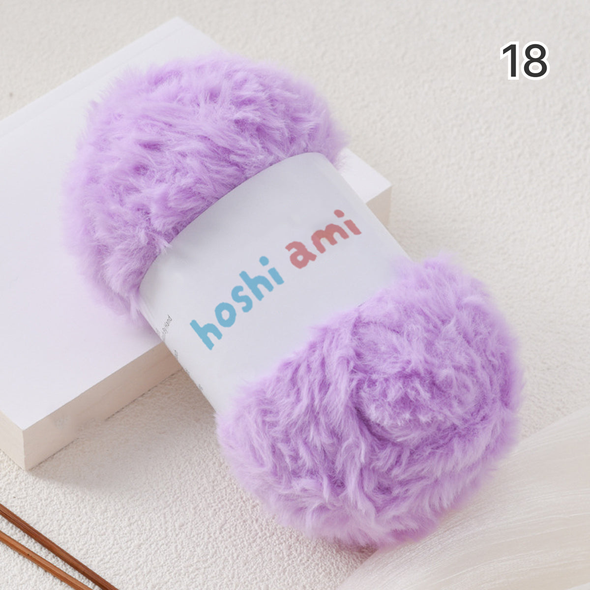 極太フェイクファーヤーン100g大玉｜もこもこ エコファー｜星ポンチョ　マフラー・バッグ・ラグ作りに