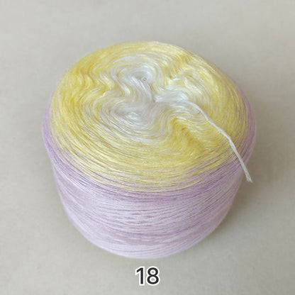 【手編みキット】Joyful Hanabi Shawl（ジョイフル花火ショール）｜Joyful Cake Yarn 1玉で完成｜花火のような透かし編み｜段染め・冷房対策｜編み図＋動画付き