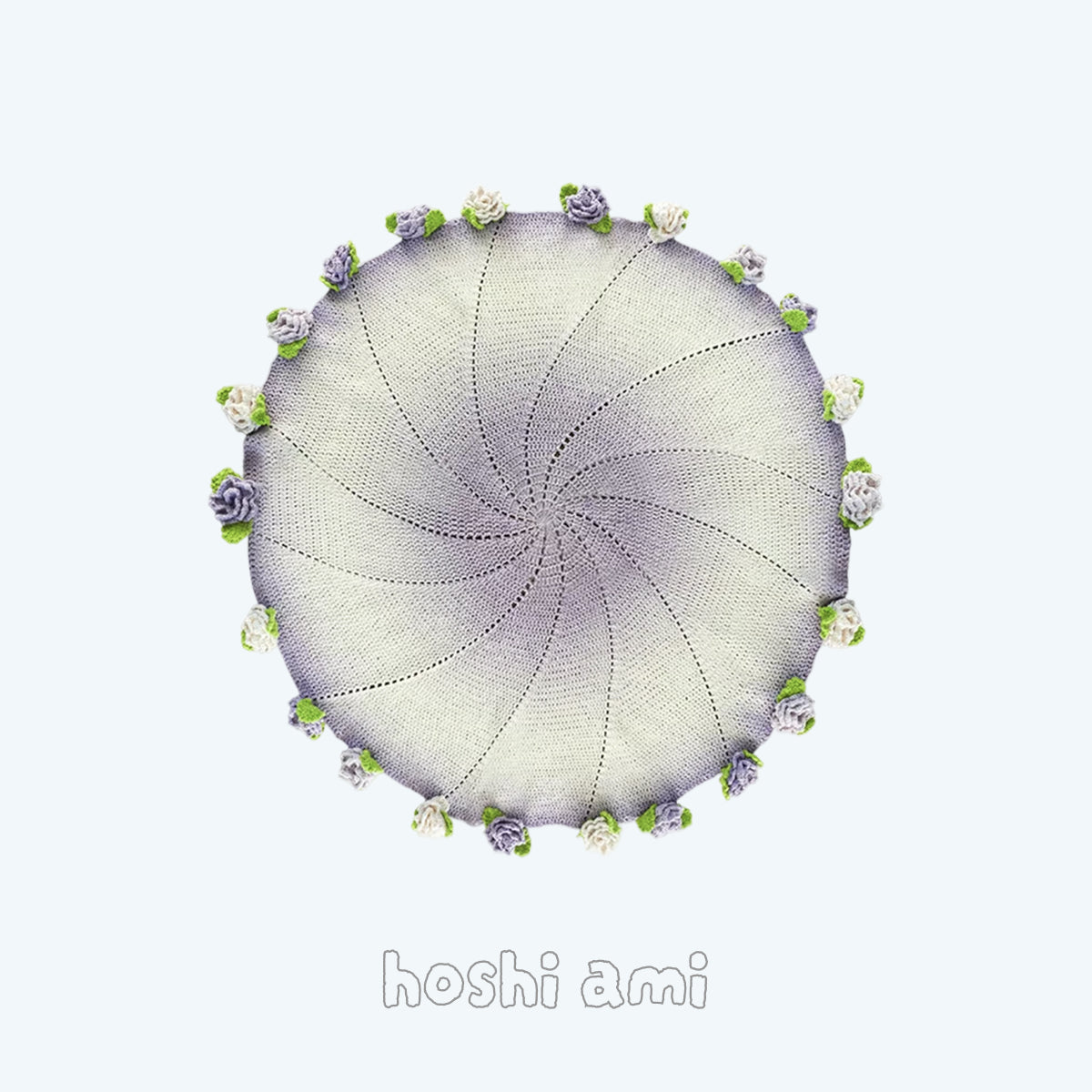 【手編みキット】オーシャンソングローズブランケット｜花モチーフ｜コットン混で春夏におすすめ｜母の日・ギフトにも｜初心者さんOK｜動画＋電子版編み図付き