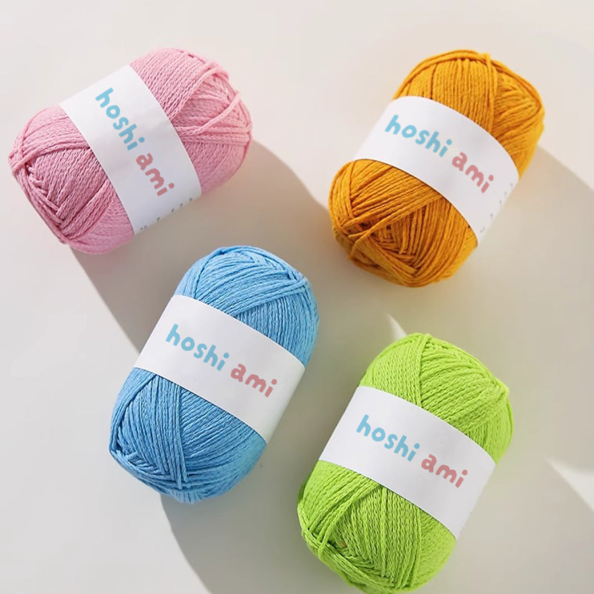 韓国風 1mm コットン混ヤーン 75g｜全23色 ハリがあって型崩れしにくい編み糸｜バッグ・帽子・小物におすすめ