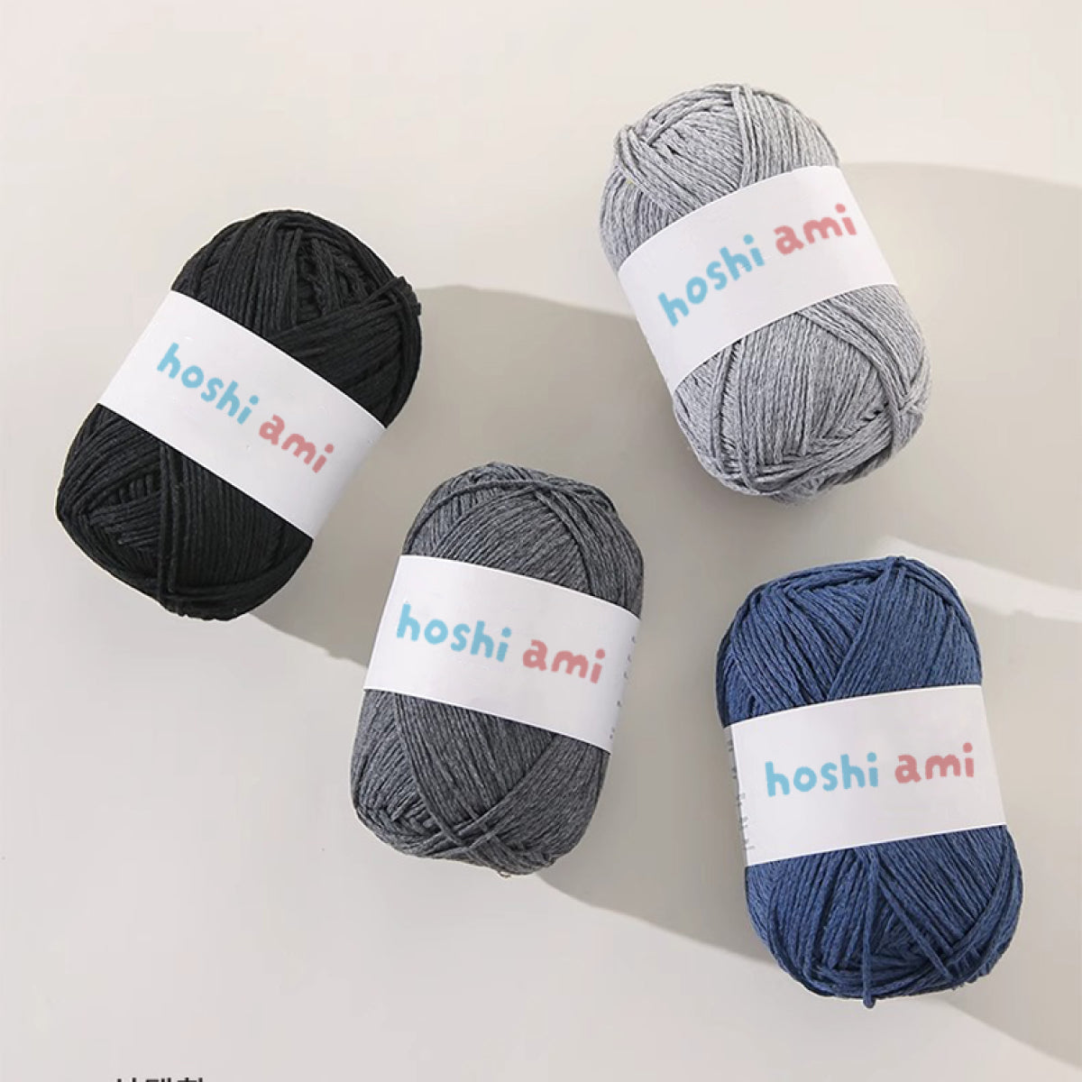 韓国風 1mm コットン混ヤーン 75g｜全23色 ハリがあって型崩れしにくい編み糸｜バッグ・帽子・小物におすすめ