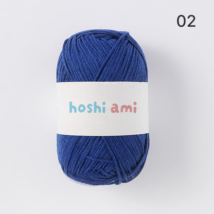 韓国風 1mm コットン混ヤーン 75g｜全23色 ハリがあって型崩れしにくい編み糸｜バッグ・帽子・小物におすすめ