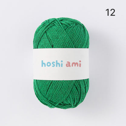 韓国風 1mm コットン混ヤーン 75g｜全23色 ハリがあって型崩れしにくい編み糸｜バッグ・帽子・小物におすすめ