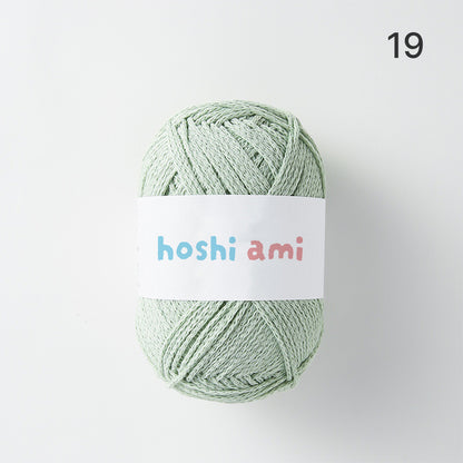 韓国風 1mm コットン混ヤーン 75g｜全23色 ハリがあって型崩れしにくい編み糸｜バッグ・帽子・小物におすすめ