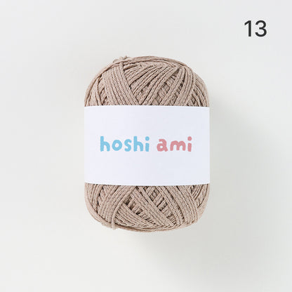 韓国風 1mm コットン混ヤーン 75g｜全23色 ハリがあって型崩れしにくい編み糸｜バッグ・帽子・小物におすすめ