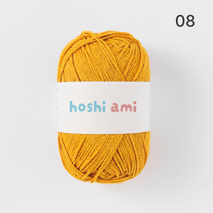 韓国風 1mm コットン混ヤーン 75g｜全23色 ハリがあって型崩れしにくい編み糸｜バッグ・帽子・小物におすすめ