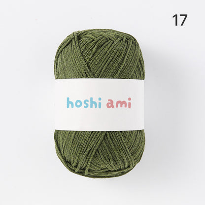 韓国風 1mm コットン混ヤーン 75g｜全23色 ハリがあって型崩れしにくい編み糸｜バッグ・帽子・小物におすすめ