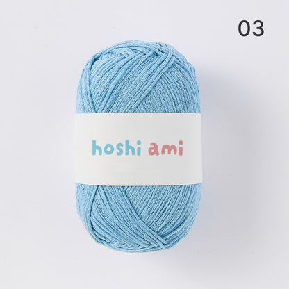 韓国風 1mm コットン混ヤーン 75g｜全23色 ハリがあって型崩れしにくい編み糸｜バッグ・帽子・小物におすすめ