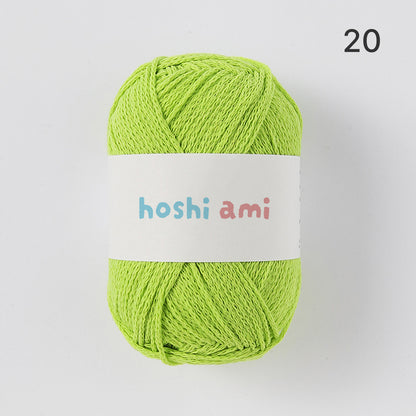 韓国風 1mm コットン混ヤーン 75g｜全23色 ハリがあって型崩れしにくい編み糸｜バッグ・帽子・小物におすすめ