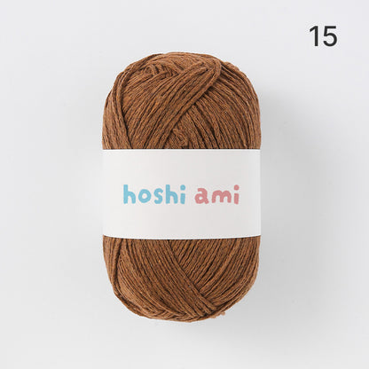 韓国風 1mm コットン混ヤーン 75g｜全23色 ハリがあって型崩れしにくい編み糸｜バッグ・帽子・小物におすすめ