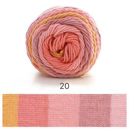 「夢」 100g｜多彩なグラデーションヤーン｜編むだけで可愛いボーダー柄が出現｜SNSで話題の韓国風