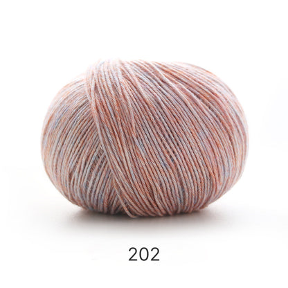 【150g大玉】絵画のようなミックスカラー｜コットン混リリヤーン｜大容量375m｜ウェア・ブランケットに