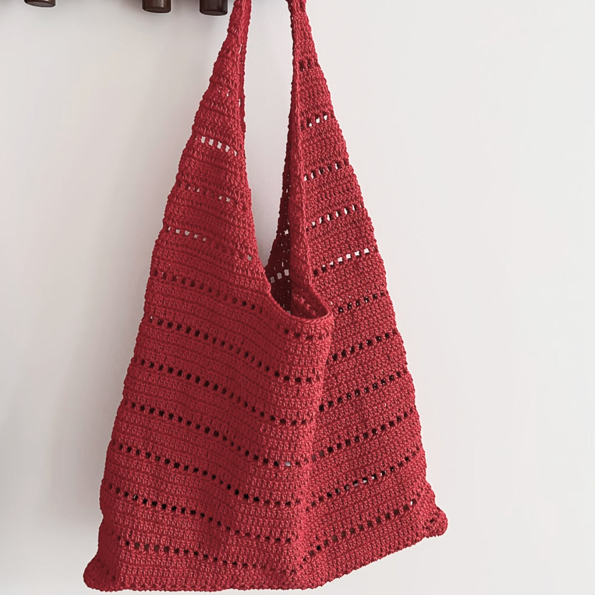 【手編みキット】ゆるバッグ｜韓国風コットンメッシュバッグ ｜全23色｜ワンハンドルバッグ｜初心者向け｜編み方動画付き