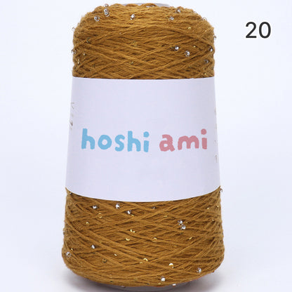 【綿100％】Dazzle Yarnダズルヤーン 50g｜ビーズとスパンコール付き｜春夏向け サマーヤーン 5本撚り｜ウェア、ショール、小物用