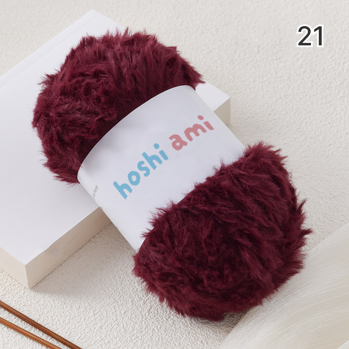 極太フェイクファーヤーン100g大玉｜もこもこ エコファー｜星ポンチョ　マフラー・バッグ・ラグ作りに