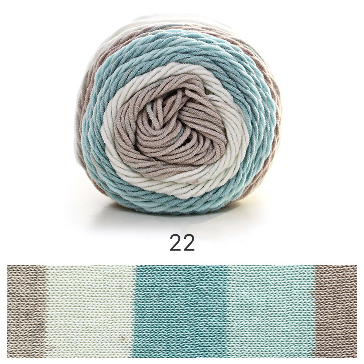 「夢」 100g｜多彩なグラデーションヤーン｜編むだけで可愛いボーダー柄が出現｜SNSで話題の韓国風