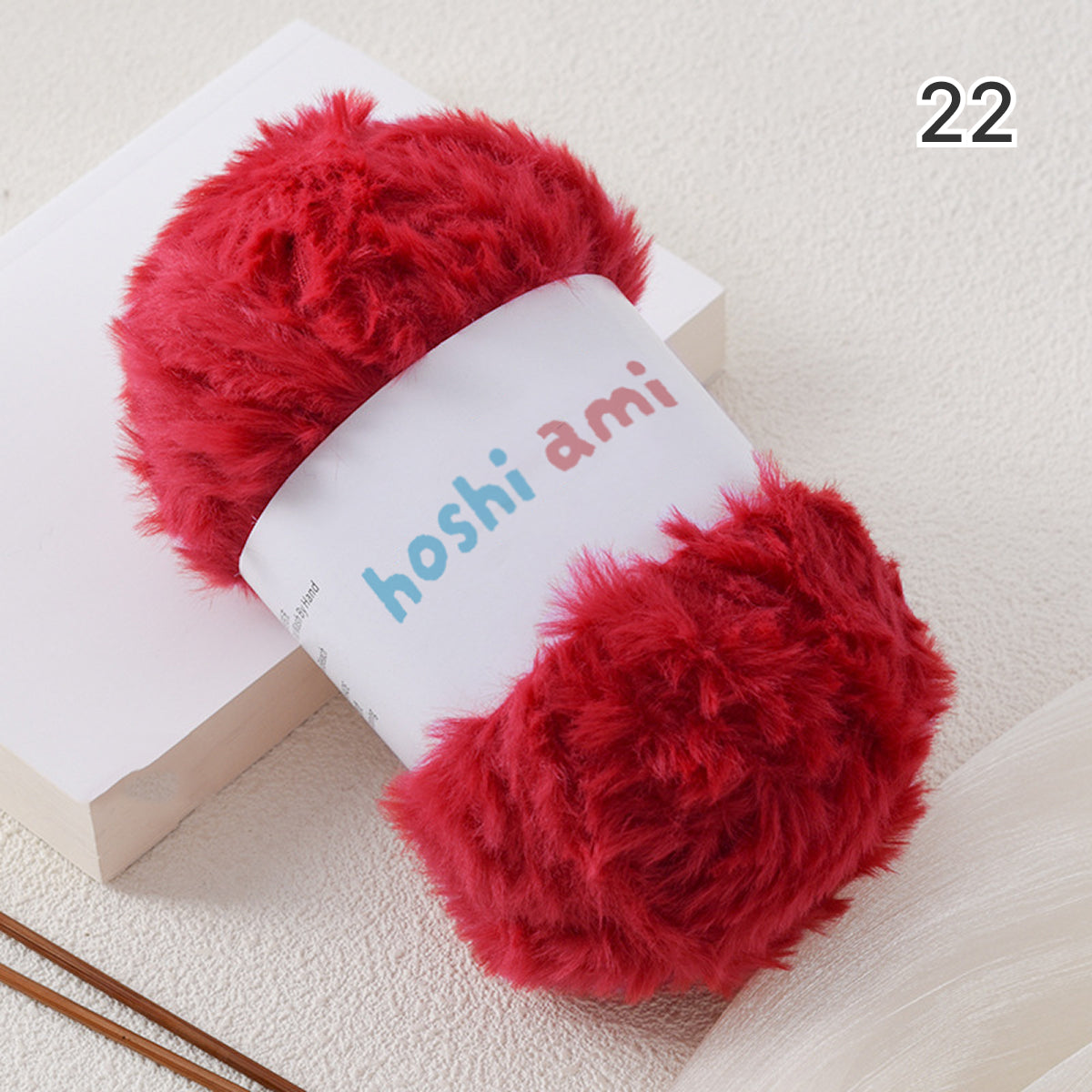 極太フェイクファーヤーン100g大玉｜もこもこ エコファー｜星ポンチョ　マフラー・バッグ・ラグ作りに