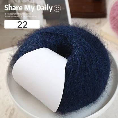 Snow Fur Yarn（スノーファーヤーン）100g｜雪のようなふわふわ感｜全27色 単色ファー毛糸｜マフラー・帽子・スヌード・編みぐるみ向け｜全27色