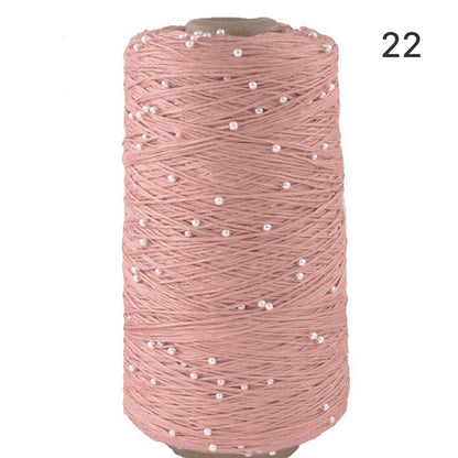 Pearl Cotton（パールコットン）350g｜真珠のような輝き｜パールビーズ入りシルケットコットン｜上品な艶と涼やかなサマーヤーン｜韓国トレンドのバレエコア風｜全75色