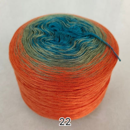 【シルケット加工・綿100%】Joyful Cake Yarn（ジョイフルケーキヤーン）300g｜ロングピッチ段染め・韓国風｜夏用ウェア・ショール・ブランケットに最適｜全36色｜電子版 ショール編みレシピ プレゼント！