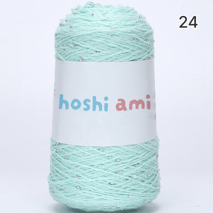 【綿100％】Dazzle Yarnダズルヤーン 50g｜ビーズとスパンコール付き｜春夏向け サマーヤーン 5本撚り｜ウェア、ショール、小物用