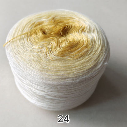 【シルケット加工・綿100%】Joyful Cake Yarn（ジョイフルケーキヤーン）300g｜ロングピッチ段染め・韓国風｜夏用ウェア・ショール・ブランケットに最適｜全36色｜電子版 ショール編みレシピ プレゼント！