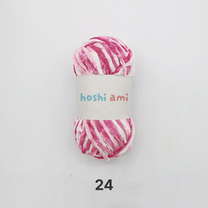 Moco Velvet Yarn（モコベルベットヤーン）100g｜シェニール・モールヤーン｜ベルベットのような艶感の毛糸｜秋冬小物・あみぐるみに｜全50色